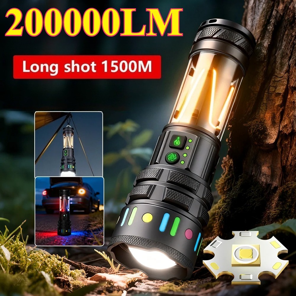 Power Bank - Senter LED Ultra Terang yang Kuat,