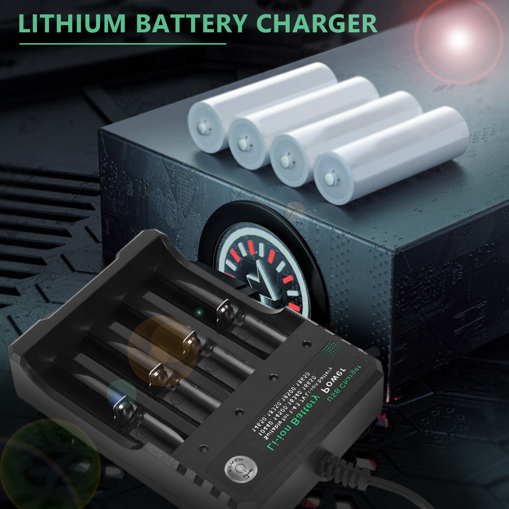 Usb Charger - Pengisi Daya Baterai Lithium 18650 Kompatibel