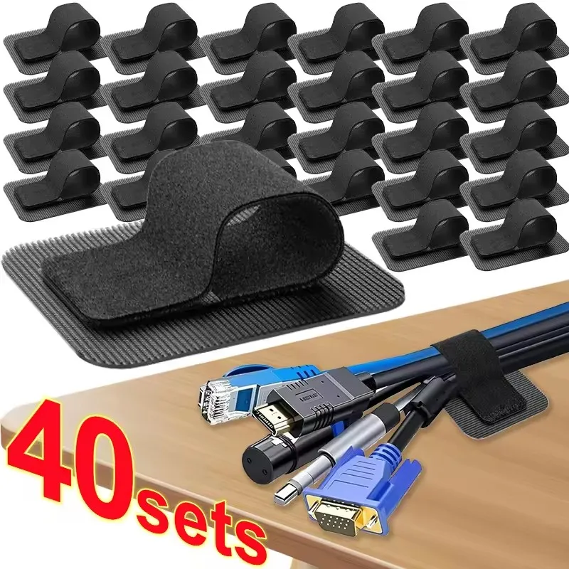 Cable Organizer - 4-40 Set Pengatur Kabel di Bawah