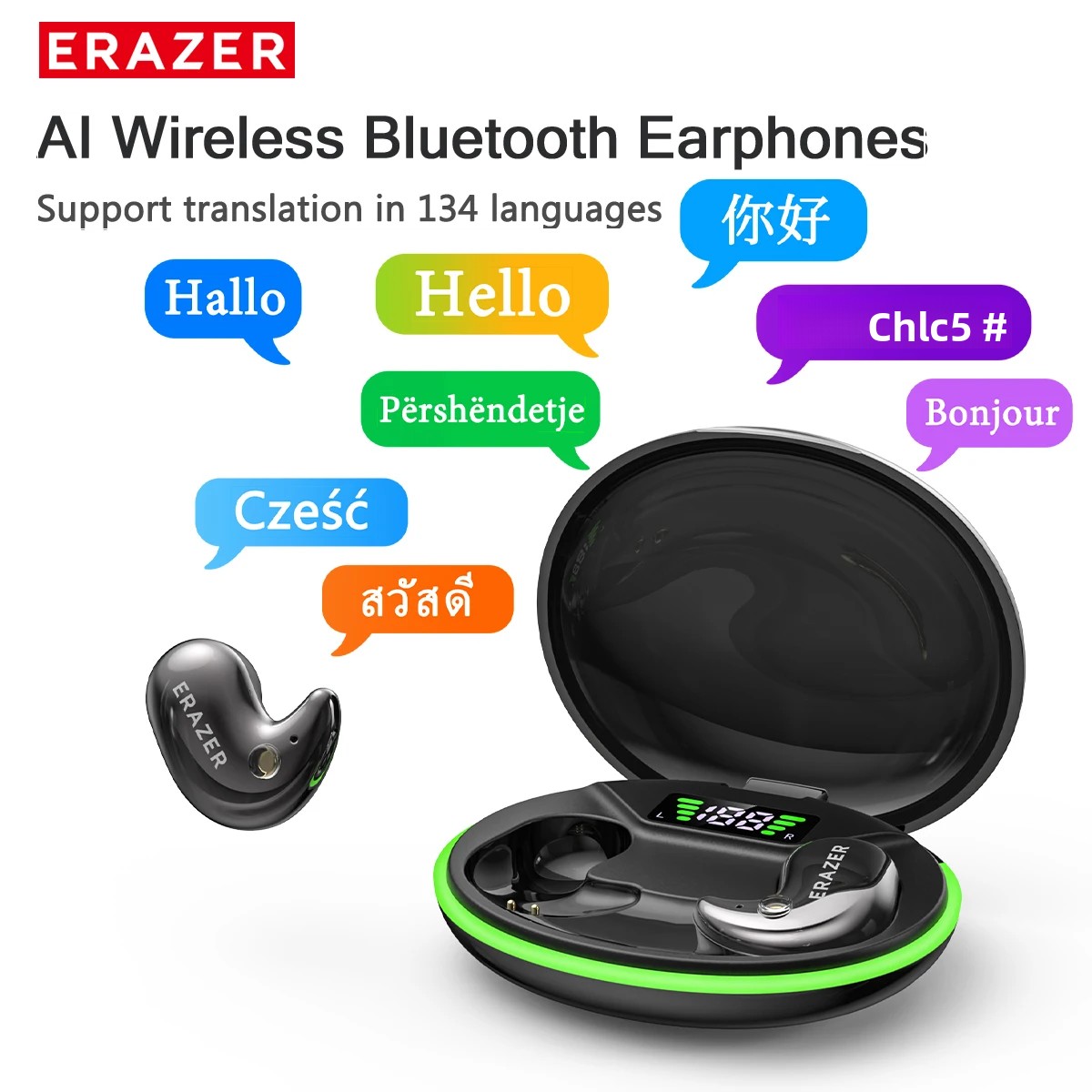 Wireless Charger - EARZER XF58 Headphone Bluetooth In-Ear Dengan