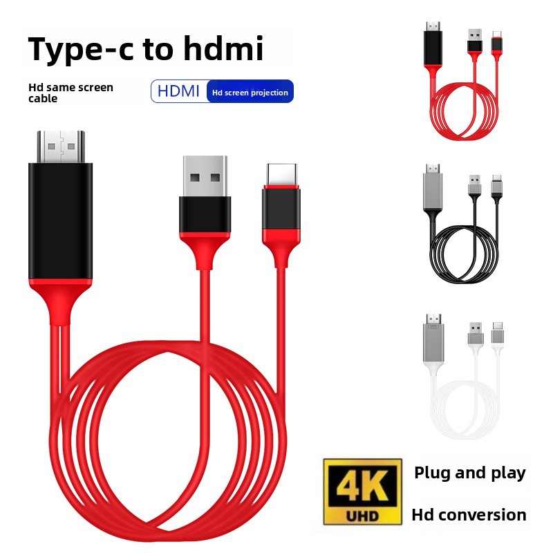 Hdmi Adapter - Adaptor 2M 4K Type-C ke HDMI
