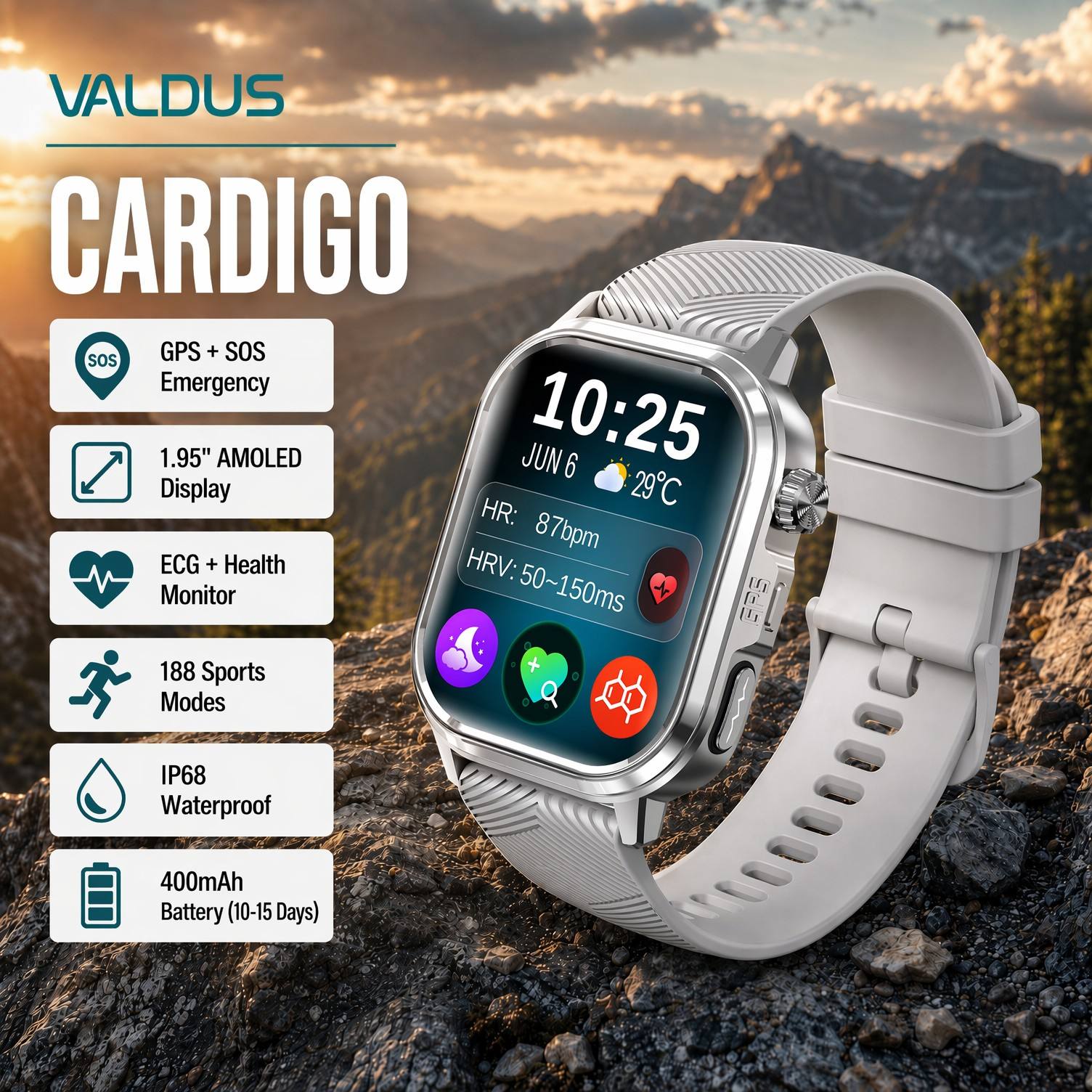 Smart Watch - Jam Tangan Pintar VALDUS CARDIGO untuk