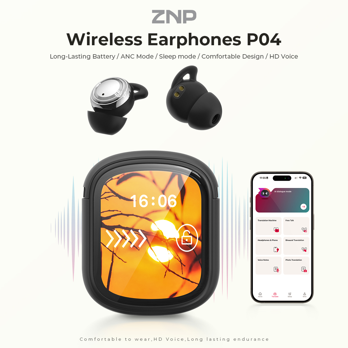 ZNP P04 Earbud Penenang Tidur  - Wireless Charger ulasan dan harga