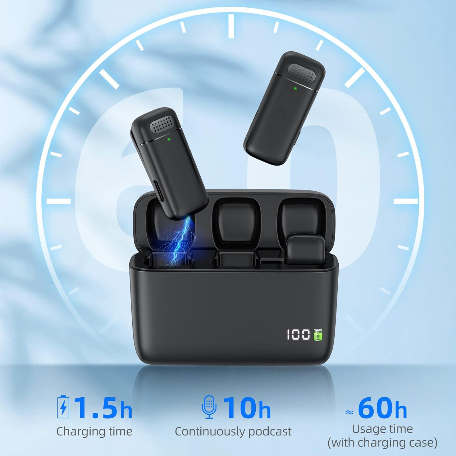 2 Paket Mikrofon Lapel Nirkabe - Wireless Charger ulasan dan harga